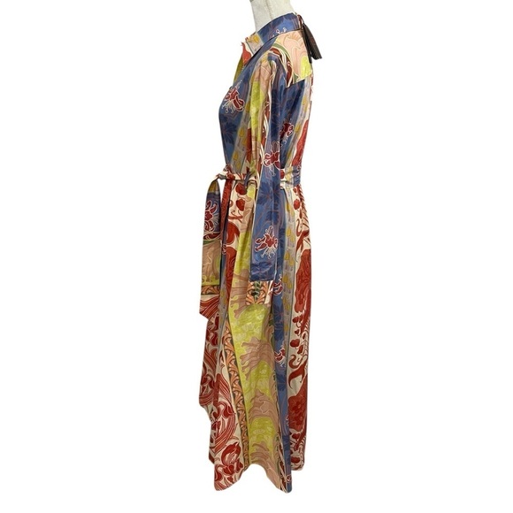 ETRO NWT Belted Printed Cotton-Blend Poplin Shirt Maxi Dress SZ 46IT/10US - Picture 13 of 16